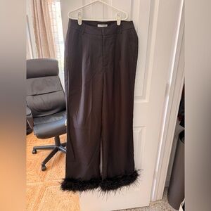 Peppermayo Black Tailored High-Waist Trousers